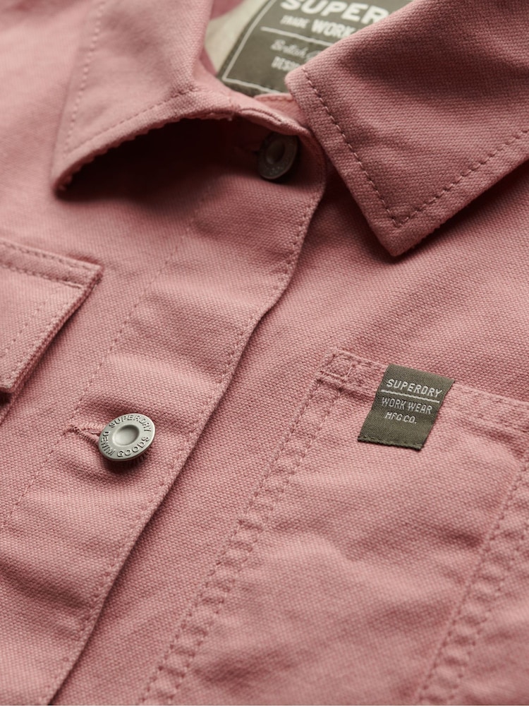 Superdry Pink Chore Jacket - Image 6 of 6