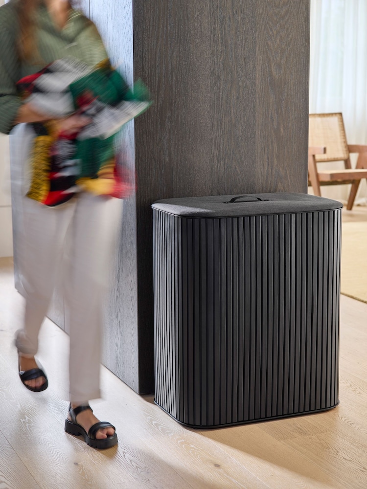Joseph Joseph Black Tota Luxe 90L Laundry Basket - Image 2 of 6
