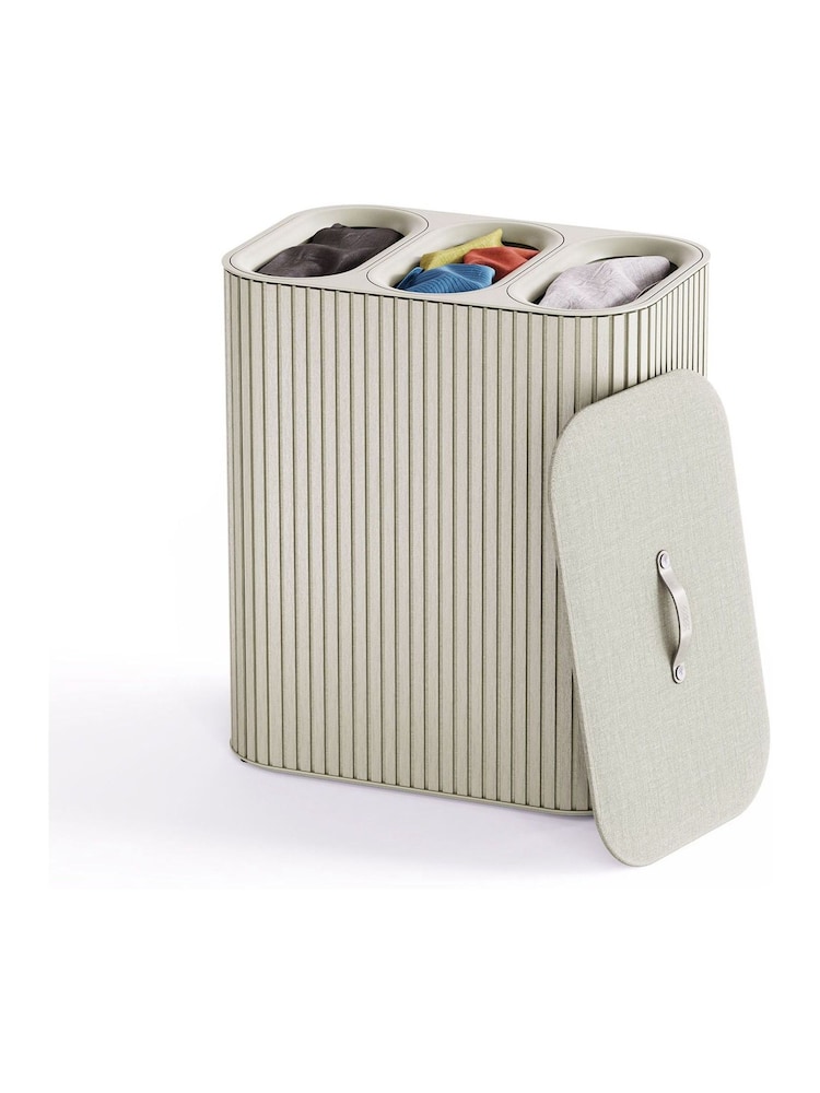 Joseph Joseph Ecru Tota Trio Luxe 90L Laundry Basket - Image 4 of 4