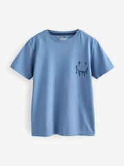 Blue Graphic Short Sleeve T-Shirt - Image 1 of 2