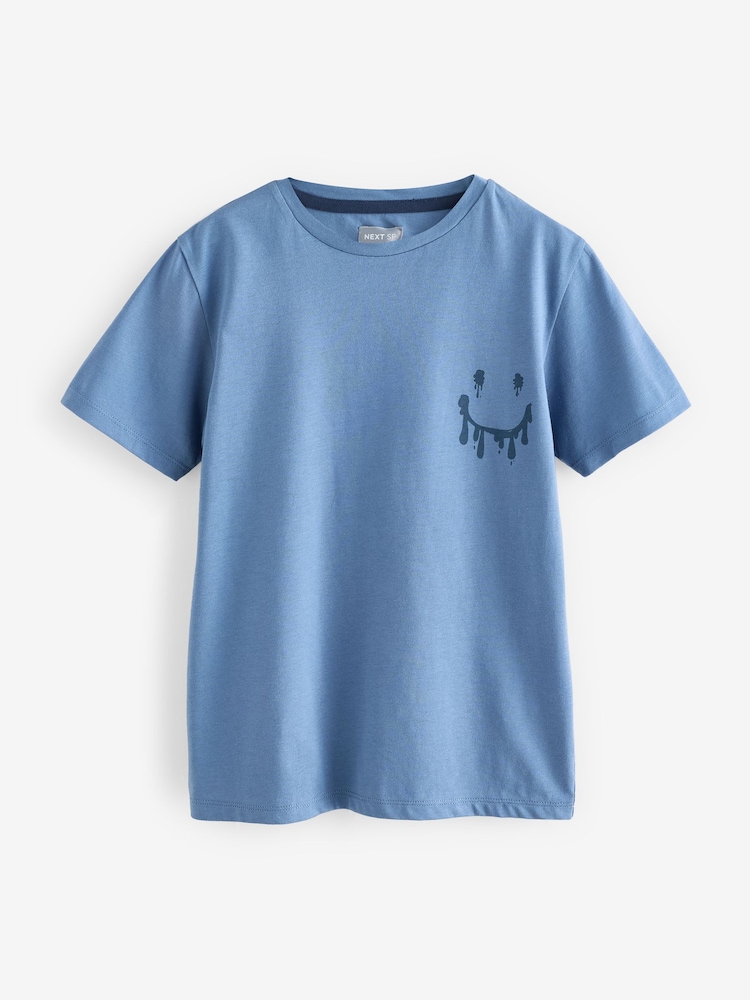 Blue Graphic Short Sleeve T-Shirt - Image 1 of 2
