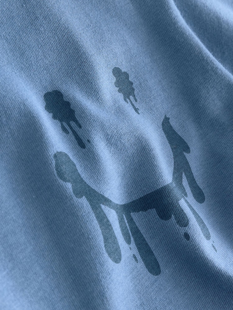 Blue Graphic Short Sleeve T-Shirt - Image 2 of 2