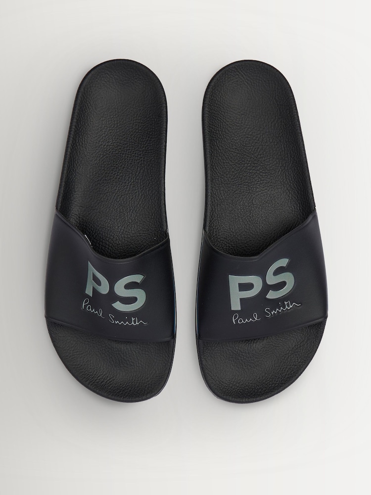 Buy PS Paul Smith Black Zed Sports Stripe Sliders from Next USA display picture 1