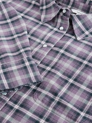 Cuadros morado y lila - Long Sleeve Cropped Shirt - Imagen 3 de 3