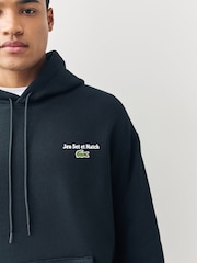 Lacoste Black Loose Fit Print Hoodie - Image 6 of 10