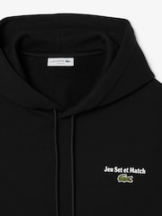 Lacoste Black Loose Fit Print Hoodie - Image 9 of 10