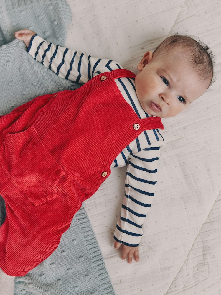 Red Cord Dungarees and Bodysuit Baby Set (0mths-2yrs) - Image 2 of 12 Red Cord Dungarees and Bodysuit Baby Set (0mths-2yrs) - Image 2 of 12