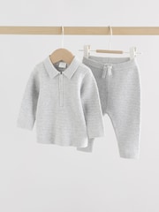 Grey Baby Knitted Jumper and Leggings Set (0mths-2yrs) - Image 1 of 16