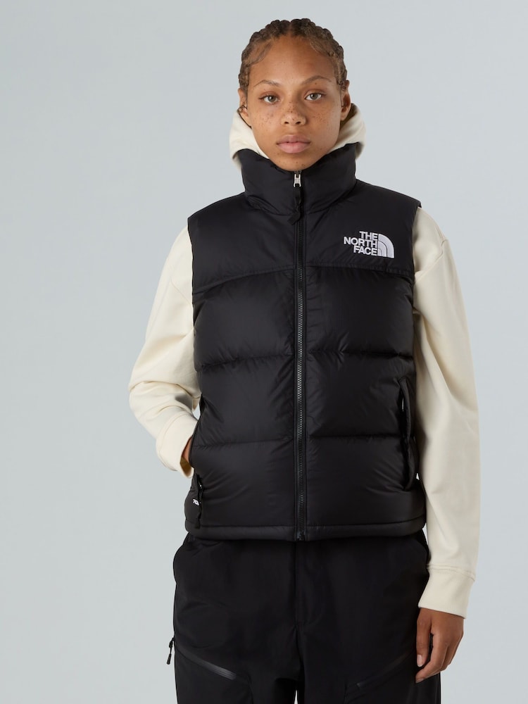 The North Face Black 1996 Retro Nuptse Puffer Gilet - Image 1 of 6