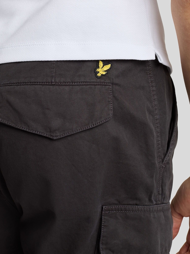 Lyle & Scott Grey Cargo 100% Cotton Shorts - Image 4 of 5