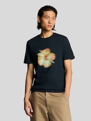 Lyle & Scott Blue Motion Floral Graphic 100% Cotton T-Shirt - Image 1 of 5