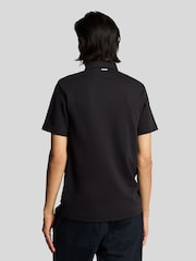 Lyle & Scott Black Twill Texture Polo Shirt - Image 3 of 5