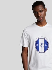 Lyle & Scott White Sporty Thistle Graphic 100% Cotton T-Shirt - Image 4 of 5