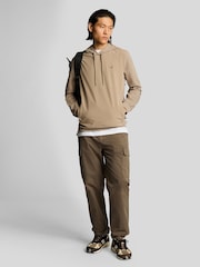 Lyle & Scott Brown Softshell Hybrid Pull-Over 100% Cotton Hoodie - Image 2 of 5