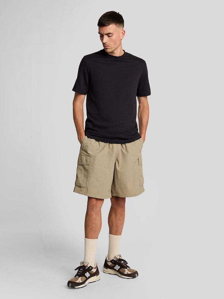 Lyle & Scott Black Twill Texture Crewneck T-Shirt - Image 2 of 4