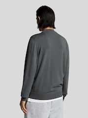 Lyle & Scott Grey Cargo Bomber Collar Cardigan - Image 2 of 4