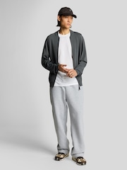 Lyle & Scott Grey Cargo Bomber Collar Cardigan - Image 4 of 4