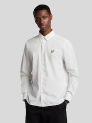 Lyle & Scott White Bamboo Long Sleeve Shirt - Image 1 of 5