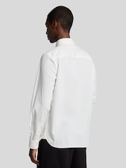 Lyle & Scott White Bamboo Long Sleeve Shirt - Image 2 of 5