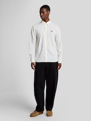 Lyle & Scott White Bamboo Long Sleeve Shirt - Image 3 of 5
