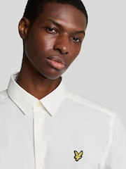 Lyle & Scott White Bamboo Long Sleeve Shirt - Image 4 of 5