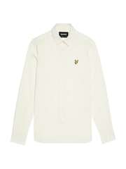 Lyle & Scott White Bamboo Long Sleeve Shirt - Image 5 of 5