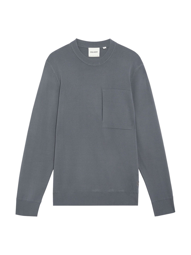 Lyle & Scott Grey Cargo Crew Neck Jumper - Image 5 of 5