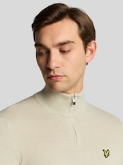 Lyle & Scott Cream Golf Quarter Zip Merino Jumper - Image 2 of 5