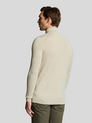 Lyle & Scott Cream Golf Quarter Zip Merino Jumper - Image 3 of 5