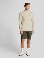 Lyle & Scott Cream Golf Quarter Zip Merino Jumper - Image 4 of 5