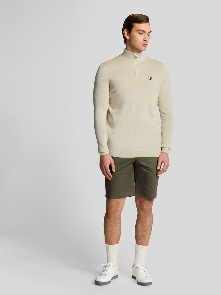 Lyle & Scott Cream Golf Quarter Zip Merino Jumper - Image 4 of 5