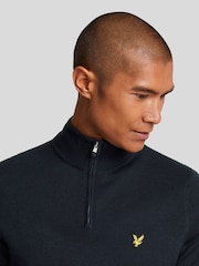 Lyle & Scott Blue Golf Quarter Zip Merino Jumper - Image 2 of 5