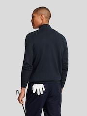 Lyle & Scott Blue Golf Quarter Zip Merino Jumper - Image 3 of 5