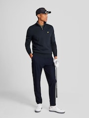 Lyle & Scott Blue Golf Quarter Zip Merino Jumper - Image 4 of 5