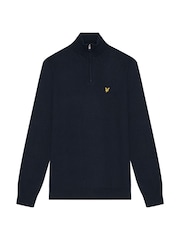 Lyle & Scott Blue Golf Quarter Zip Merino Jumper - Image 5 of 5