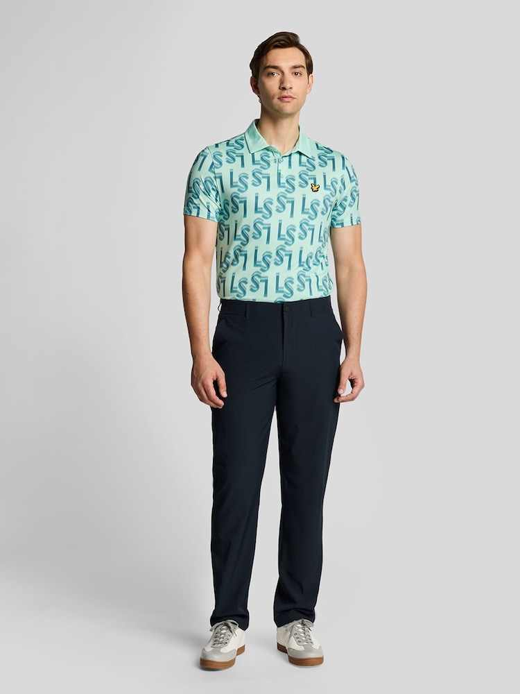 Lyle & Scott Blue 5 Pocket Golf Trousers - Image 1 of 5