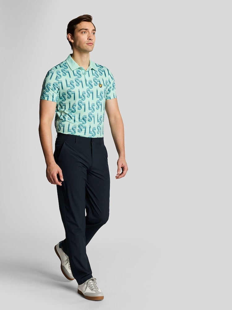 Bleu - Pantalon de golf Lyle & Scott 5 poches - Image 4 of 5