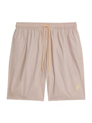 Lyle & Scott Brown Geo Motif Printed Swim Shorts - Image 5 of 5