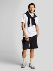Lyle & Scott White Twill Texture Polo Shirt - Image 4 of 5