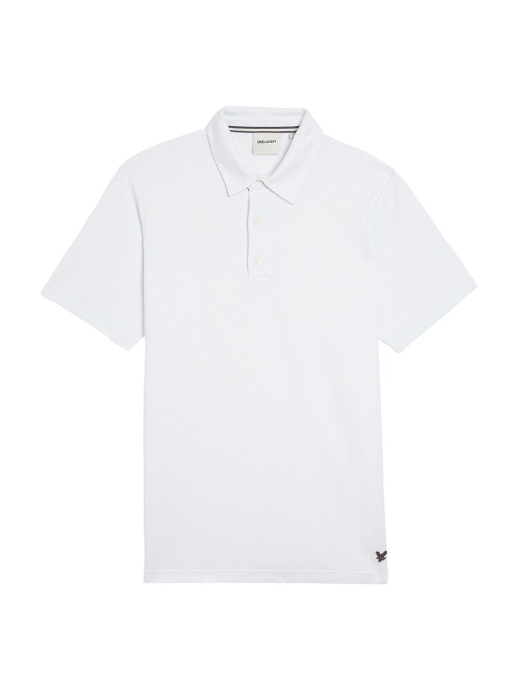 Lyle & Scott White Twill Texture Polo Shirt - Image 5 of 5