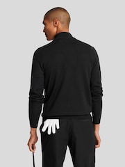 Lyle & Scott Black Golf Quarter Zip Merino Jumper - Image 3 of 5