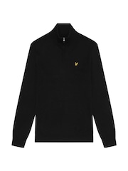 Lyle & Scott Black Golf Quarter Zip Merino Jumper - Image 5 of 5