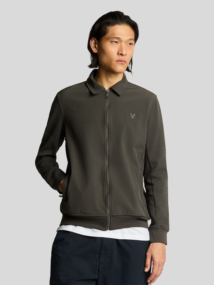 Lyle & Scott Grey Softshell Hybrid Zip Through 100% Cotton Hoodie - Image 1 of 5 Lyle & Scott Grey Softshell Hybrid Zip Through 100% Cotton Hoodie - Image 1 of 5