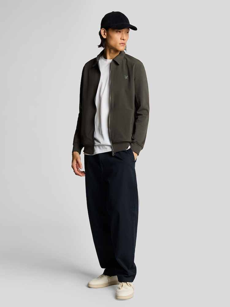Lyle & Scott Grey Softshell Hybrid Zip Through 100% Cotton Hoodie - Image 2 of 5