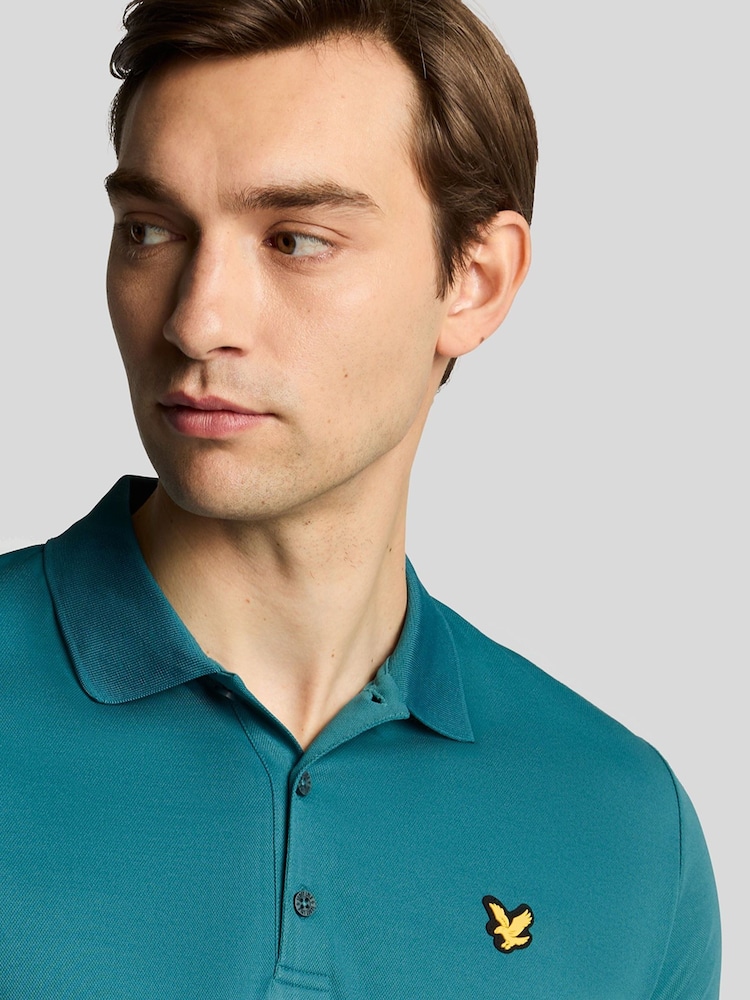 Lyle & Scott Blue Golf Tech Polo Shirt - Image 2 of 5