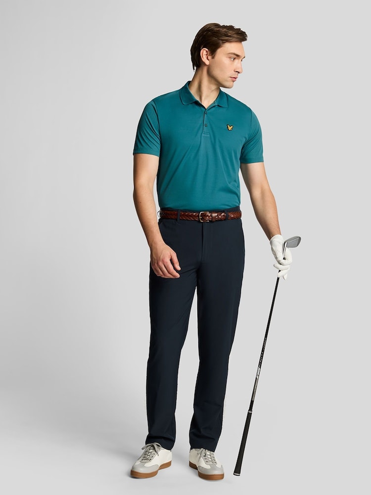 Lyle & Scott Blue Golf Tech Polo Shirt - Image 4 of 5