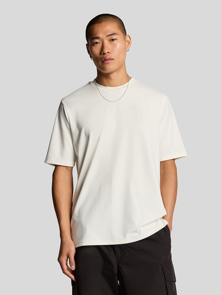 Lyle & Scott White Panelled Neoprene T-Shirt - Image 1 of 5
