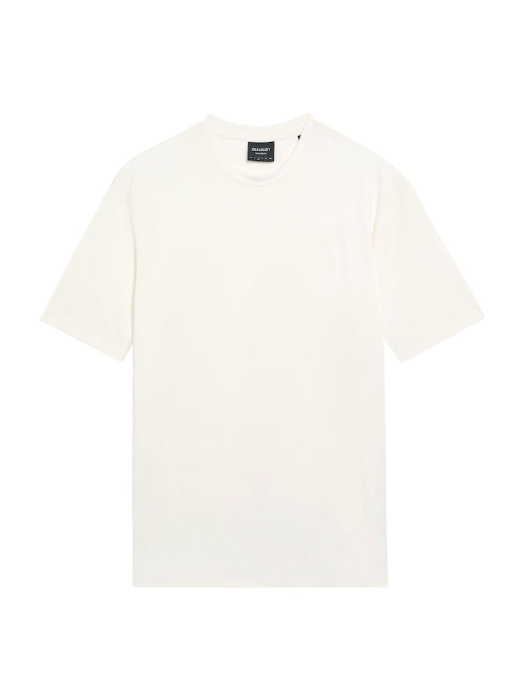 Lyle & Scott White Panelled Neoprene T-Shirt - Image 5 of 5