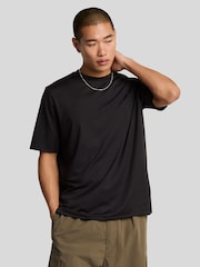 Lyle & Scott Black Panelled Neoprene T-Shirt - Image 1 of 5