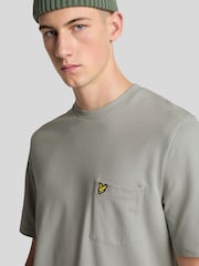 Lyle & Scott Grey Plain Pique Pocket T-Shirt - Image 2 of 5